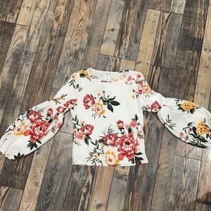 Girls long sleeve puff sleeve
